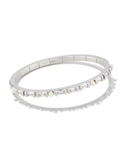 Load image into Gallery viewer, Kendra Scott Gracie Silver Bangle Bracelet in White Mix