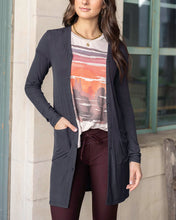 Load image into Gallery viewer, Grace & Lace Lightweight Ribbed Cardigan - Soft Black