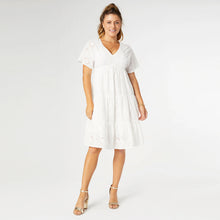 Load image into Gallery viewer, Aimee Short Sleeve Dress - White