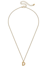 Load image into Gallery viewer, Canvas Coco Gold Initial Necklace - "D"