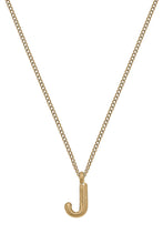 Load image into Gallery viewer, Canvas Coco Gold Initial Necklace - "J"