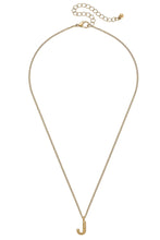 Load image into Gallery viewer, Canvas Coco Gold Initial Necklace - "J"