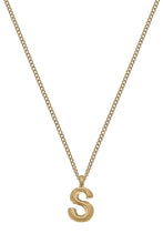 Load image into Gallery viewer, Canvas Coco Gold Initial Necklace - "S"