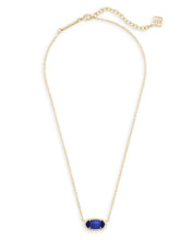 Load image into Gallery viewer, Kendra Scott Elisa Gold Pendant Necklace in Cobalt Cats Eye