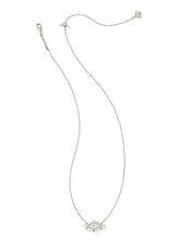 Load image into Gallery viewer, Kendra Scott Lindy Rae Elisa Silver Short Pendant Necklace in White Crystal