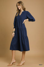 Load image into Gallery viewer, Camille Midi Dress - Navy