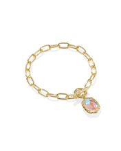 Load image into Gallery viewer, Kendra Scott Daphne Gold Link Bracelet in Dichroic Glass