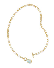 Load image into Gallery viewer, Kendra Scott Daphne Gold Chain Necklace in White Opalescent Resin