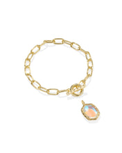Load image into Gallery viewer, Kendra Scott Daphne Gold Link Bracelet in Dichroic Glass