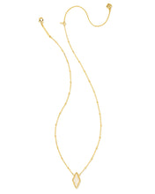 Load image into Gallery viewer, Kendra Scott Kinsley Gold Short Pendant Necklace in Ivory Mother of Pearl