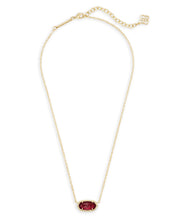 Load image into Gallery viewer, Kendra Scott Elisa Gold Pendant Necklace in Berry