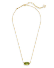 Load image into Gallery viewer, Kendra Scott Elisa Gold Pendant Necklace in Peridot Illusion