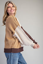 Load image into Gallery viewer, Brown Sugar Color Block Sweater