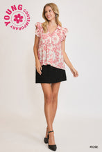 Load image into Gallery viewer, Charli Ruffle Top - Rose *Regular & Curvy*