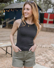 Load image into Gallery viewer, Grace & Lace Brami Tank - High Neck {Heathered Charcoal}