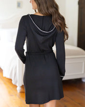Load image into Gallery viewer, Grace & Lace Classic Black Hooded Modal Robe