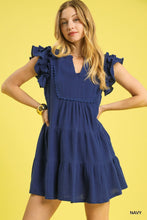 Load image into Gallery viewer, Cassidy Ruffle Dress - Navy *Regular & Curvy*