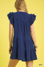 Load image into Gallery viewer, Cassidy Ruffle Dress - Navy *Regular & Curvy*