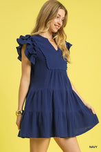Load image into Gallery viewer, Cassidy Ruffle Dress - Navy *Regular & Curvy*