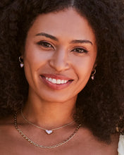 Load image into Gallery viewer, Kendra Scott Ari Heart Gold Huggie Earrings in Bubblegum Pink Opal