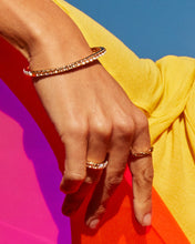 Load image into Gallery viewer, Kendra Scott Chandler Gold Bangle Bracelet in White Opalite Mix