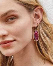 Load image into Gallery viewer, Kendra Scott Elle Drop Gold Earrings in Light Burgundy Illusion