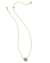 Load image into Gallery viewer, Kendra Scott Soccer Gold Short Pendant Necklace in Ivory Mother of Pearl