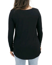 Load image into Gallery viewer, Grace & Lace Long Sleeve Perfect Pocket Tee - Black