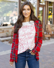 Load image into Gallery viewer, Grace & Lace Long Sleeve Slub Graphic Tee - Holiday Greeting Card