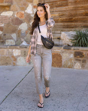 Load image into Gallery viewer, Grace & Lace Mel's Fave Straight Leg Cropped Color Denim - Distressed Grey