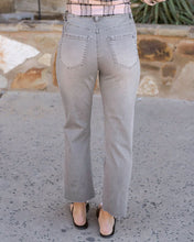 Load image into Gallery viewer, Grace & Lace Mel's Fave Straight Leg Cropped Color Denim - Distressed Grey