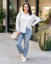 Load image into Gallery viewer, Grace & Lace Mel's Fave Straight Leg Cropped Denim - Distressed Light Mid-Wash