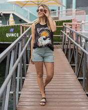 Load image into Gallery viewer, Grace & Lace Mineral Washed Tank Top - Happiness