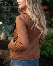 Load image into Gallery viewer, Grace & Lace Move Free Leather Like Moto Jacket - Camel