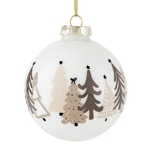 Load image into Gallery viewer, Glass Ornament Set - Merry & Trees