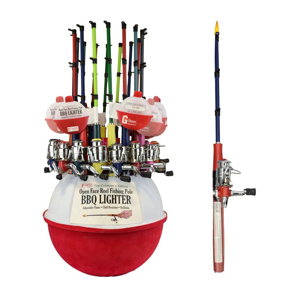 closed face fishing pole lighter Open Face Fishing Pole BBQ Lighter
