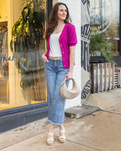 Load image into Gallery viewer, Grace & Lace Puff Sleeve Button Up Top - Wild Berry