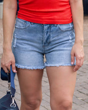 Load image into Gallery viewer, Grace & Lace Mid-Wash Girlfriend Relaxed Fit Shorts