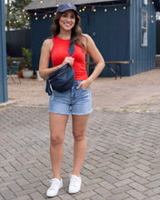 Load image into Gallery viewer, Grace & Lace Mid-Wash Girlfriend Relaxed Fit Shorts