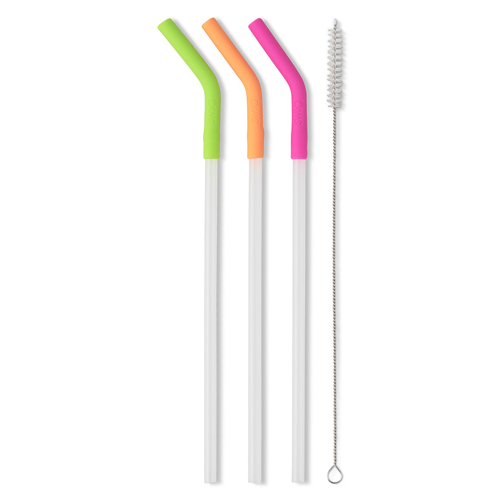 Swig Life SL S199-SST-WH Swig Telescopic Stainless Steel Straw Set