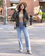 Load image into Gallery viewer, Grace & Lace Slouchy Knit Pocket Cardigan - Deep Olive