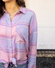 Load image into Gallery viewer, Grace & Lace Soft Brushed Spring Plaid Shirt - Pink