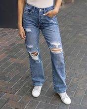 Load image into Gallery viewer, Grace & Lace Stretch Mix 90's Jeans - Distressed Mid-Wash