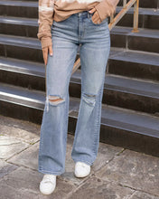 Load image into Gallery viewer, Grace & Lace Wide Leg Premium Denim - Distressed Mid-Wash