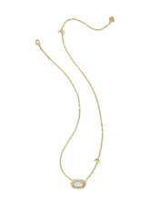 Load image into Gallery viewer, Kendra Scott Elisa Bird Gold Short Pendant Necklace in Opalite Illusion