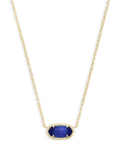 Load image into Gallery viewer, Kendra Scott Elisa Gold Pendant Necklace in Cobalt Cats Eye
