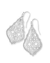 Load image into Gallery viewer, Kendra Scott Addie Silver Drop Earrings in Filigree