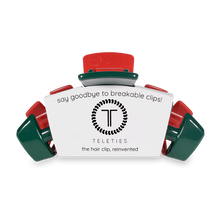 Load image into Gallery viewer, Large Teleties Hair Clip - Red & Green