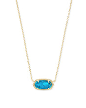 Load image into Gallery viewer, Kendra Scott Elisa Gold Pendant Necklace in Bronze Veined Turquoise