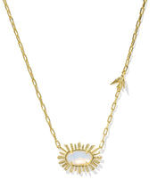 Load image into Gallery viewer, Kendra Scott Elisa Bird Gold Short Pendant Necklace in Opalite Illusion